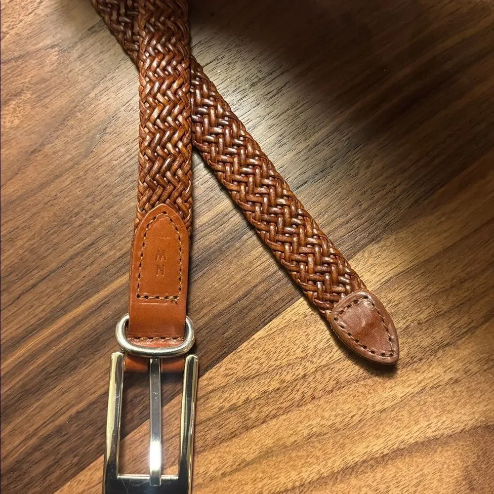 Vintage Braided Leather Belt